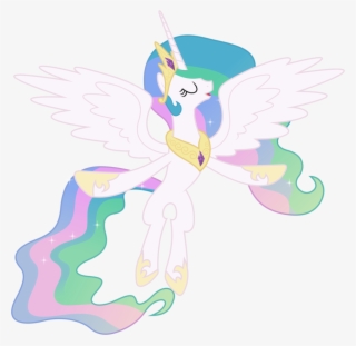 D *she Sports A Dumb Grin The Whole Way Back To The - Princess Celestia Wings
