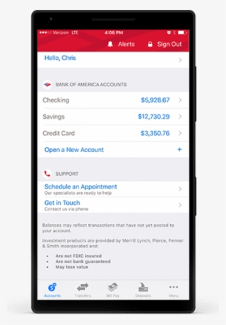 Free Png Download Bank Of America Account With A Lot - Bank Of America Account With A Lot