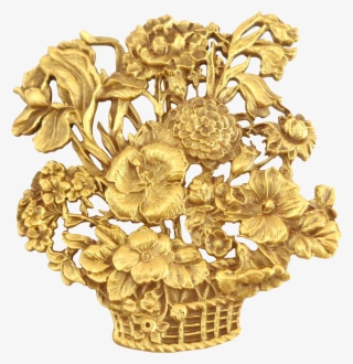 Vintage Exquisite Museum Of Fine Arts Mfa Flower Basket - Bouquet