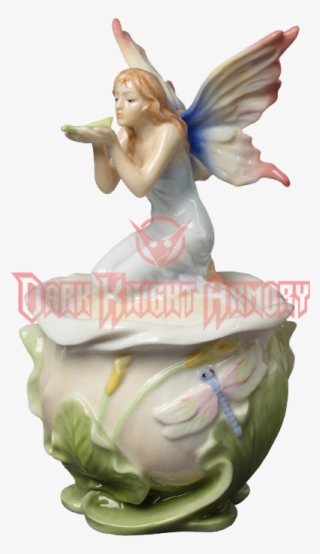 Fairy On Calla Lily Trinket Box - Figurine