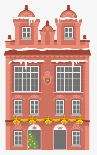 Sisters' Warehouse Building Silhouette, Amsterdam Houses, - Christmas Building Clipart