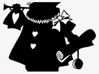 Silhouette Clipart Bunny - Alice In Wonderland Silhouette Png