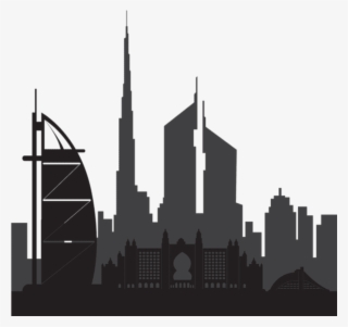 Free Png Dubai Silhouette Png Png - Dubai Buildings Silhouette Png