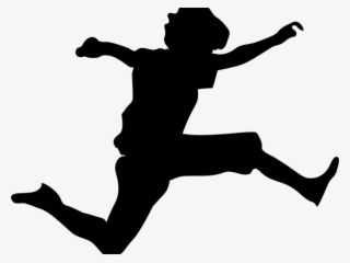 Boy Silhouette - Child Jumping Png Silhouette