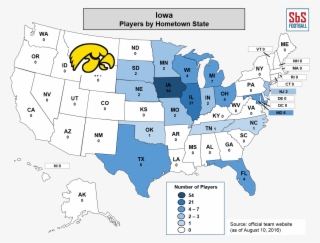 Iowa Is The Only Team In The Big Ten Without At Least - Free Speech Us Map