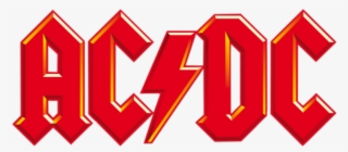 Logo Con Letas De Estilo Gótico En Un Fuerte Rojo - Ac Dc Band Logo Png