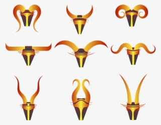 Horns, Decorative, Stylised, Wall Mount