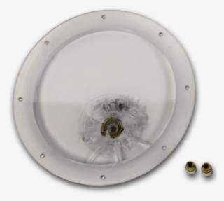 bash accessory ballistic lens with bullet shot at and - circle