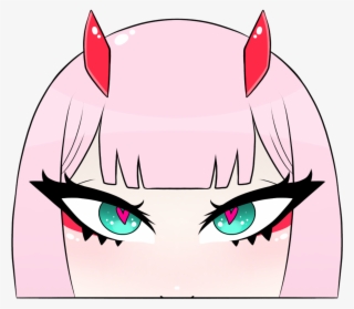 Image Of Zero Two Peeker - Cartoon