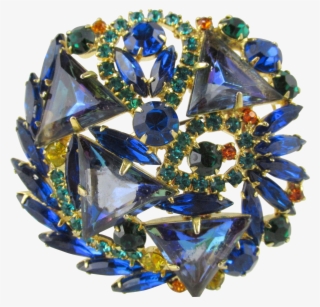 Delizza & Elster Juliana Blue Triangle Rhinestone Large - Crystal
