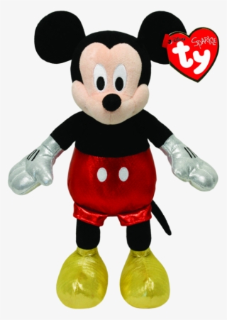 Mickey Mouse Red Sparkle Beanie Babies - Ty Mickey Mouse