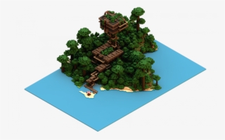 Isometric Minecraft Jungle House - Minecraft Isometric Render