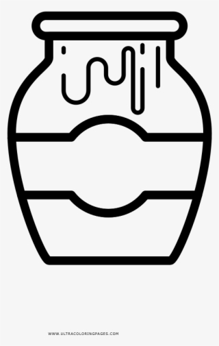 Honey Jar Coloring Page - Tarro De Miel Para Dibujar
