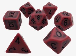 rusted red- plastic set of 7 polyhedral rpg dice for - dice