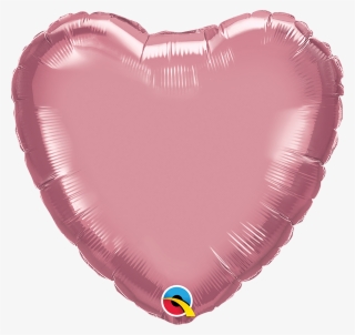 Mauve Heart Shaped 18'' Foil Decorator Balloon - Balloon