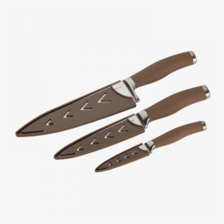 Anolon Suregrip 3 Piece Bronze Chef Knife Set - Anolon Cutlery Steel Knife Set