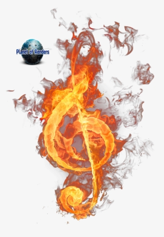 Nota Musical Em Chamas - Fire Music Symbols