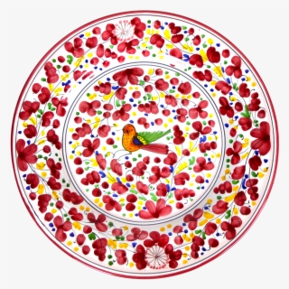 Dinner Plate Arabesco Rosso - Circle