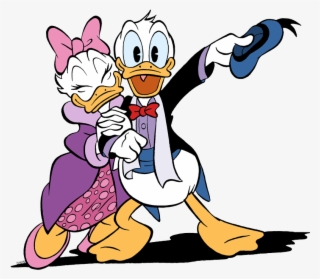 Daisy, Donald All Dressed Up For A Night On The Town - Cartoon