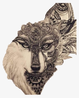 Wolf Sticker - Ideas Leg Tattoo Drawing