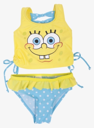 Spongebob Squarepants Girls Big Face Tankini Swim - Spongebob Face