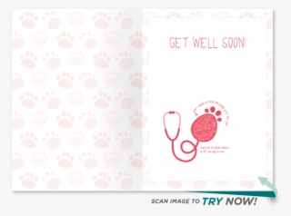 Get Well Soon Card Me-ouch - Paper