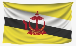 Wavy Brunei Flag - Emblem Of Brunei