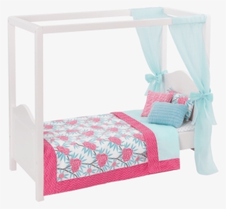 My Sweet Canopy Bed Blue And Pink - Our Generation My Sweet Canopy Bed Blue