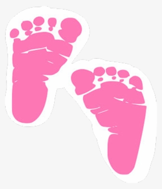 Pink Baby Footprints Png