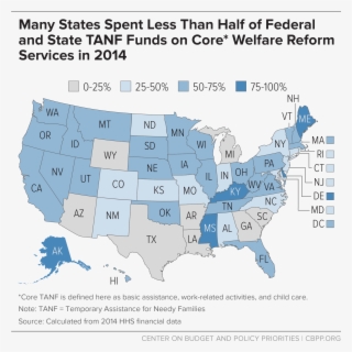 Many States Less Than Half On Core Welfare Reform - Map