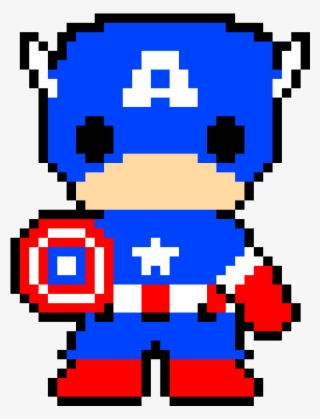 Captain America - Captain America Pixel Art