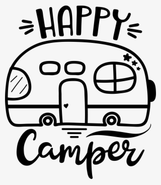 This Adorable "happy Camper" Vinyl Sticker Is Perfect
