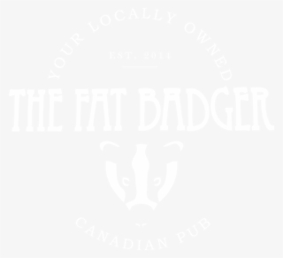 The Fat Badger White Logo - Poster