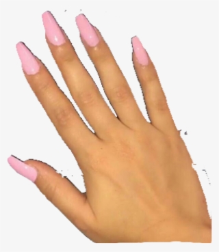 Tan Pink Nails Hand Polyvore Moodboard Filler - Nail Polish