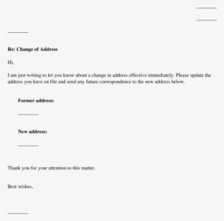 Change Of Address Letter Template Gallery Website With - Change Of Postal Address Letter