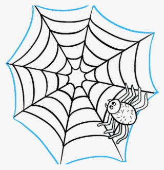 Drawn Spider Web Transparent - Spider Web Drawing Png