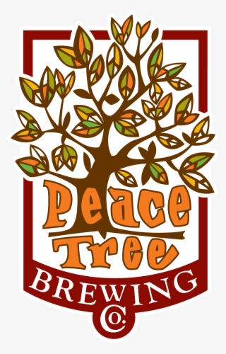 Peace Tree White Outline Logo - Peace Tree Brewing Logo
