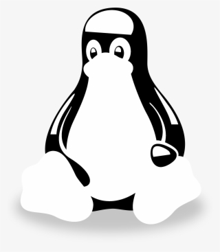 Tux Logo Black And White - Pinguino De Tux Paint