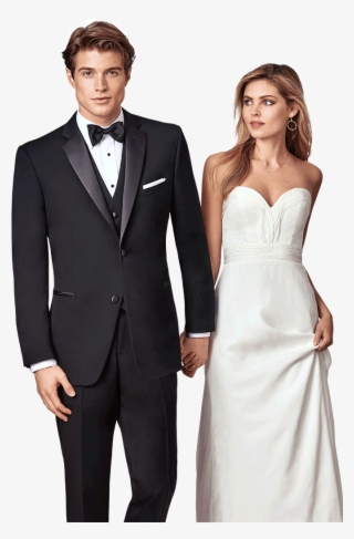 Wedding And Prom Rentals Chicago Tuxedos Ike - Black Tie Man And Woman