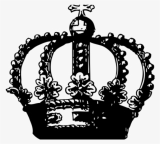 Crown Clipart Scepter - Black And White Crown Png