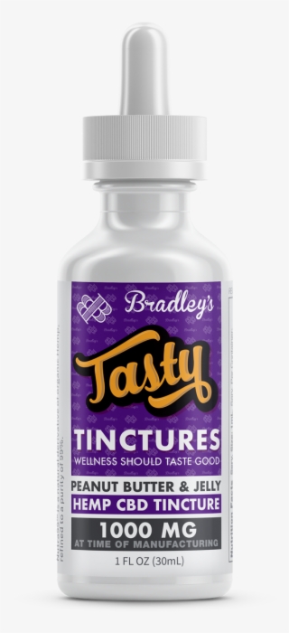 Tasty Tinctures- Peanut Butter & Jelly 1000mg - Plastic Bottle