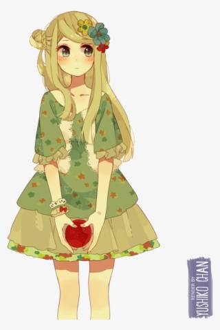 20 Render Anime Girl - Yellow Anime Girl Transparent Background