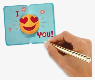 25" Mini Heart-eyes Emoji Pop Up Love - Greeting Card