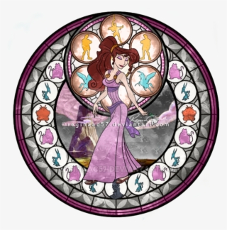 Media[media] Megara Dive Into The Heart Fanart By Reginaac57 - Kingdom Hearts Stained Glass Jasmine