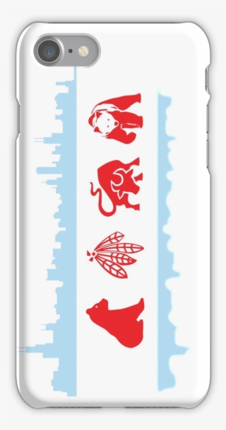 Chicago Flag With Skyline And Teams Iphone 7 Snap Case - Series Of Unfortunate Events Phone Case