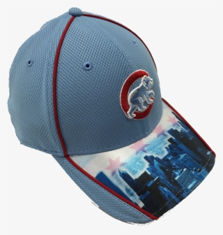 Chicago Cubs Chicago Flag Skyline 39thirty Flex Fit - Baseball Cap