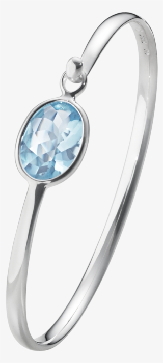 Sterling Silver With Blue Topaz - Bracelet