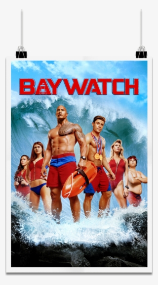 The Film Stars Dwayne Johnson, Zac Efron, Priyanka - Baywatch 2017 Poster