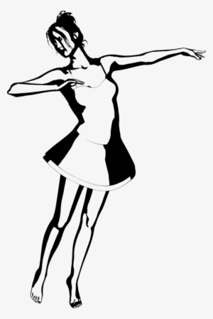 Silhouette Ballet Dancer Drawing - Dance Drawing Png