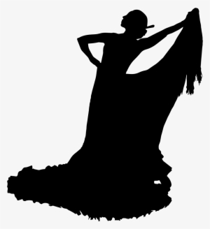 Traditional Feminine Flamenco Dancer Silhouette - Silueta Bailarinas De Flamenco